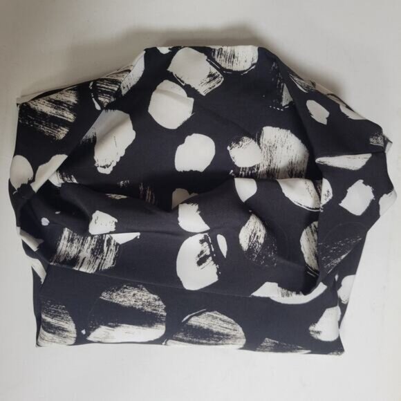 Bryn Walker Giovanna Shirt Jacket Size XS Abstract Circles Black White Cropped - Picture 9 of 9